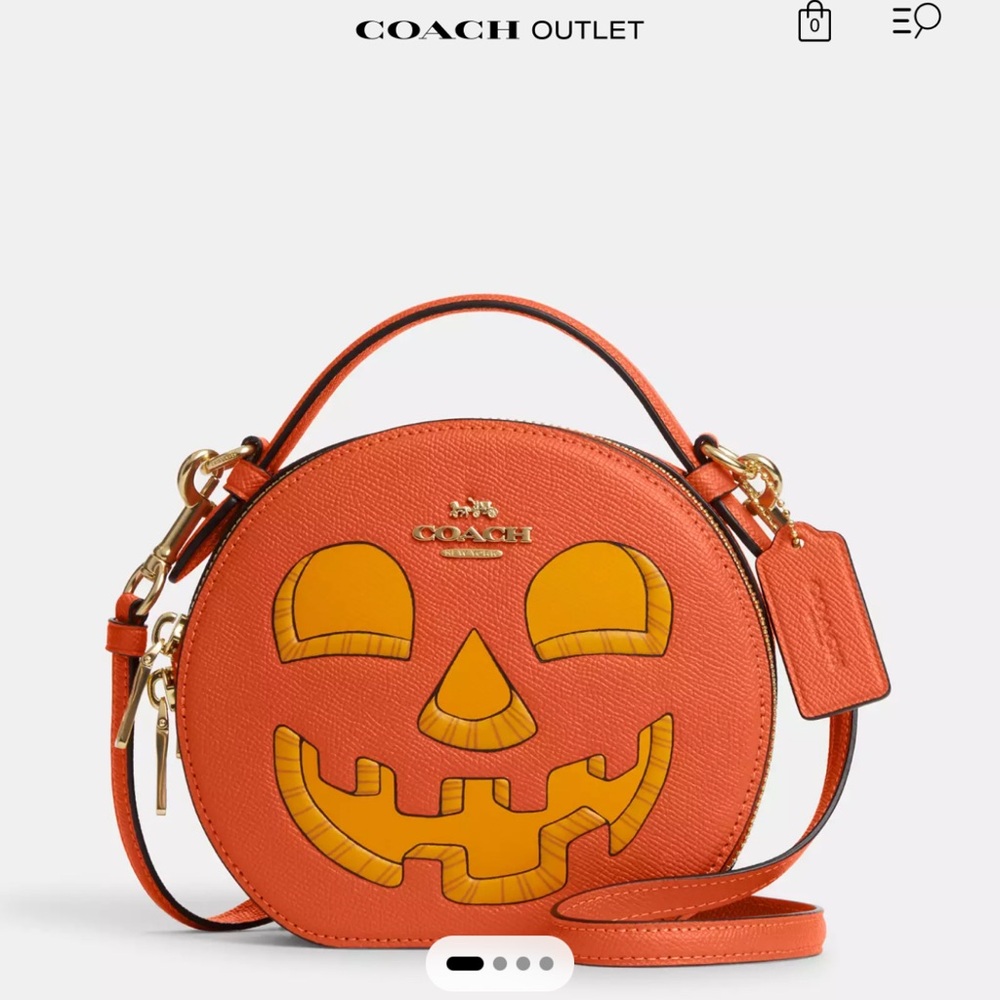 Coach Canteen Halloween pumpkin crossbody bag from 2023 collection NEW
